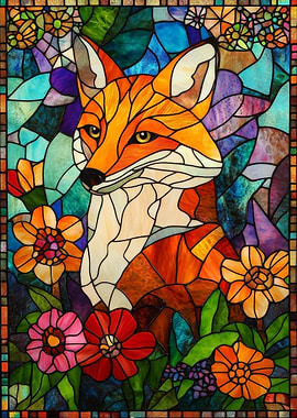 Stained Glass Fox