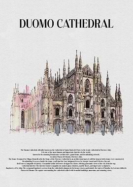 Duomo Cathedral Watercolor