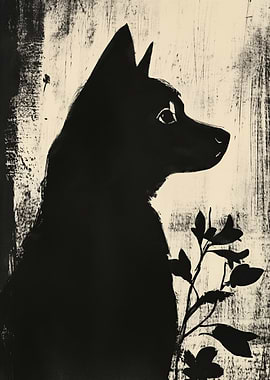 Black Dog Silhouette