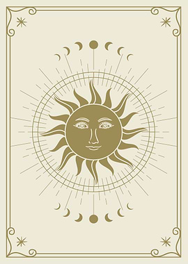 Sun and Moon Celestial Art