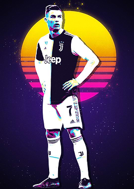 Cristiano Ronaldo Retro Art