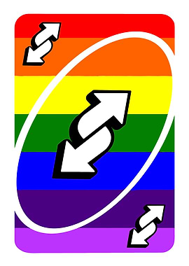 Rainbow Reverse Uno Card