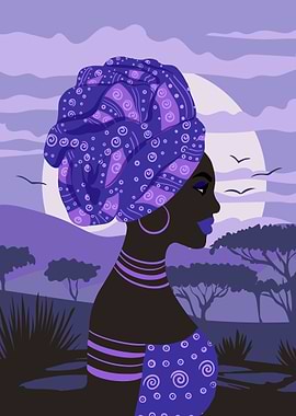 African Woman Silhouette