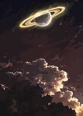 Saturn in the Night Sky