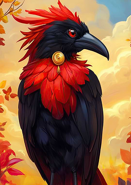Red-Crested Raven