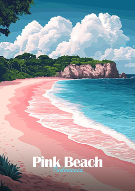 Pink Beach Indonesia
