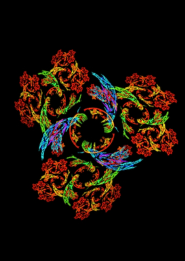 Rainbow Floral Vortex