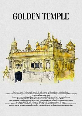 Golden Temple Watercolor