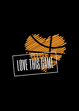 Basketball Heart Graphic