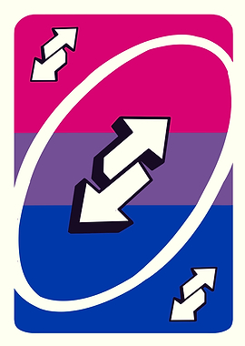 Reverse Card with Bi Pride Colors