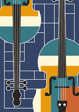 Abstract Violin Art