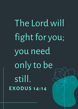 The Lord Will Fight For You Bible Verse - Exodus 14:14