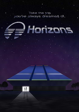 Horizons: Futuristic Travel Poster