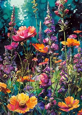 Watercolor Wildflowers