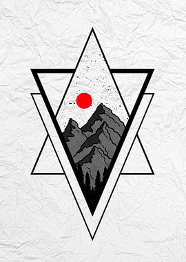 Mountain Sunset in Triangle