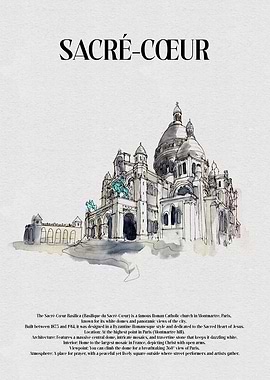 Sacré-Cœur Basilica Watercolor