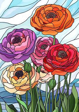 Stained Glass Flowers