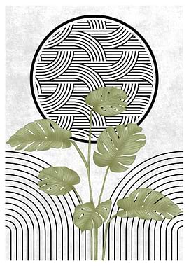 Tropical Leaves Abstract Art