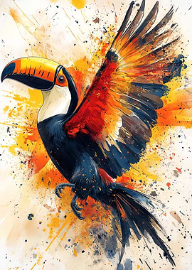Toucan in Flight