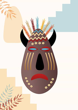 Tribal Mask Art Print