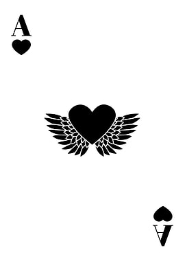 Ace of Hearts – Bold & Lucky Playing Card ArtAce of Spades with Wings