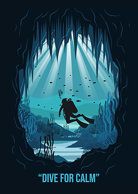 Dive for Calm Underwater Scene
