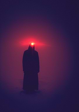 Silhouette in Red Fog