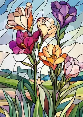 Stained Glass Flowers