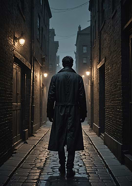 Mysterious Figure in Alley