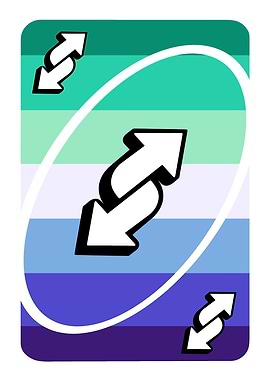 Reverse Card with Genderfluid Flag
