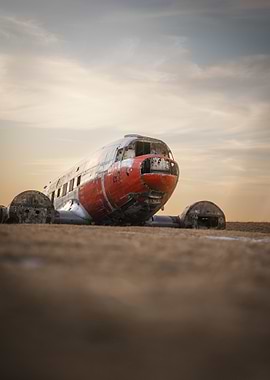 Worn Airplane Wreckage
