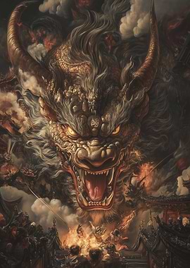 An Ancient Dragon's Fiery Rampage