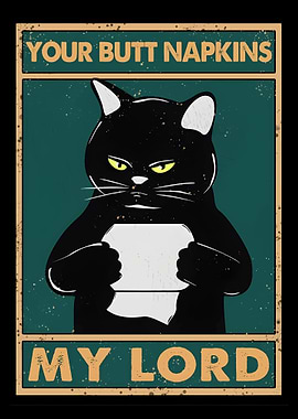 Cat Holding Toilet Paper