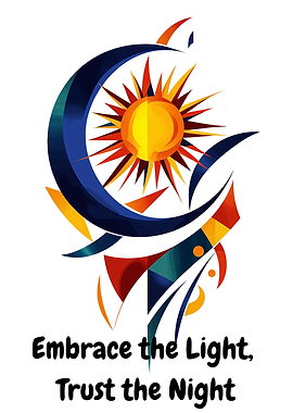 Abstract Sun and Moon Art Print