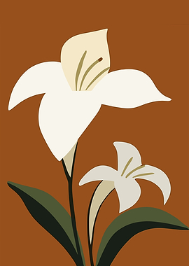 Minimal White Lilies