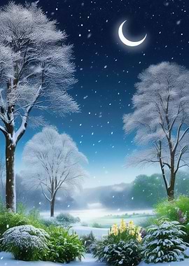 Snowy Winter Night
