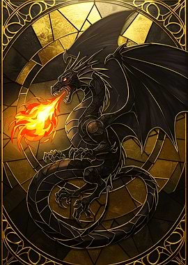 Black and Gold Dragon