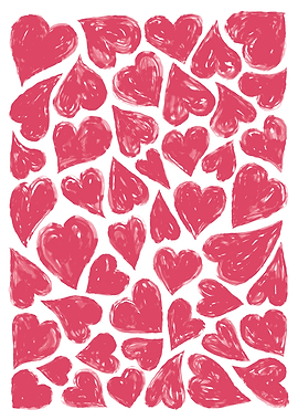 Pink Hearts Sketch