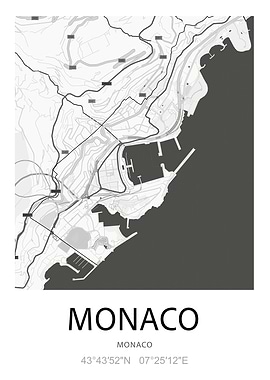 Monaco City Map