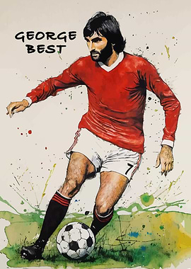 George Best Football Art