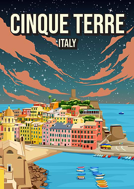 Cinque Terre Italy Poster
