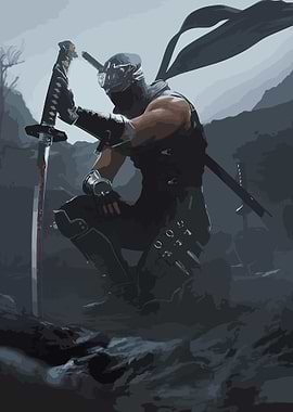 Ninja Warrior with Katana