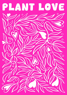 Pink Plant Love Floral Love Set One