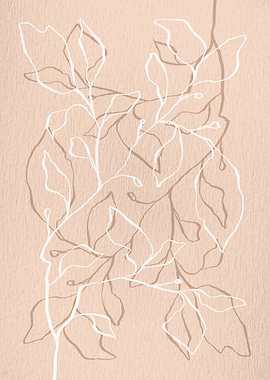 Minimalist Mirror Line Florals