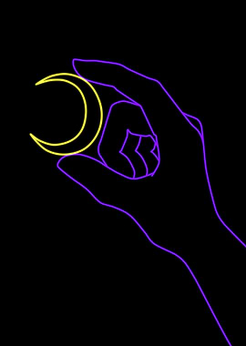 Neon Moon Hand