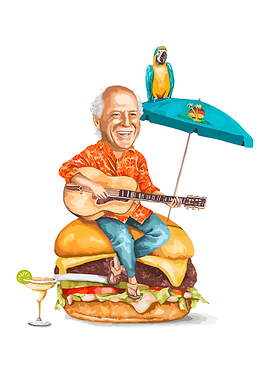 Man Playing Guitar on Burger