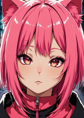 Pink-Haired Anime Girl