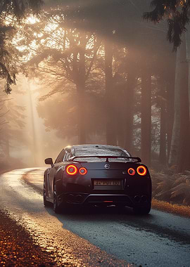 Nissan GT-R in Forest