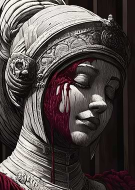 Bloodstained Warrior Woman