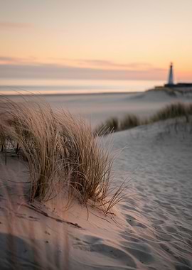 Beach Grass at Sunset